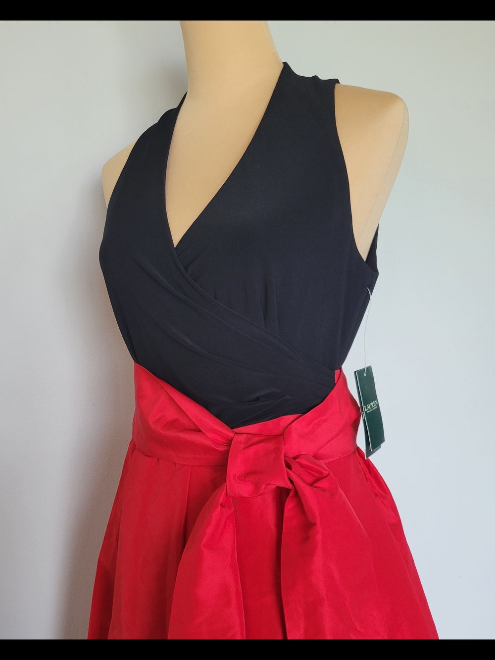 NWT Lauren Ralph Lauren Atelier Taffeta Skirt A-Line Tie-Waist Maxi Gown Size 10 - Picture 8 of 16